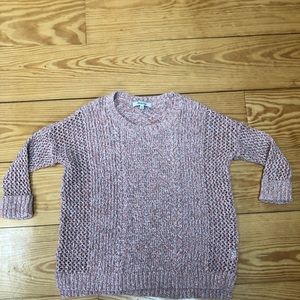 Madewell Marled Plaza Knot Sweater Pink Size XXS